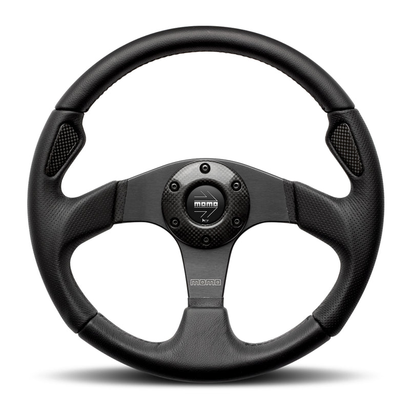 MOMO Steering Wheel Jet Black Spoke 350