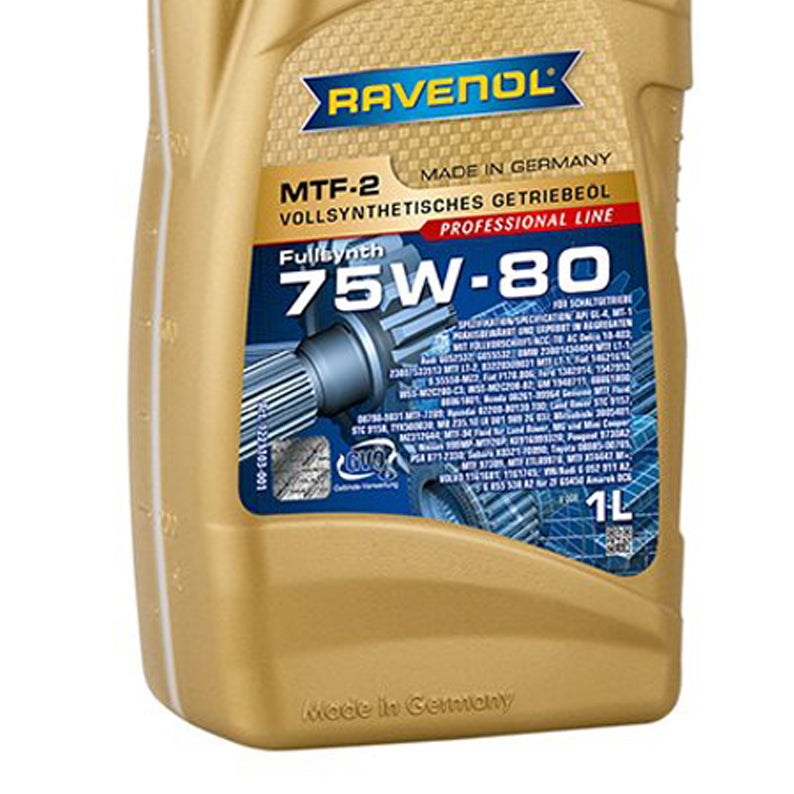 Ravenol Fully Synthetic Manual Transmission Gear Oil GL-4 MTF-2 SAE 75W80 1 Liter