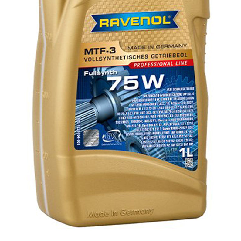 Ravenol Fully Synthetic Manual Transmission Gear Oil GL-4 MTF-3 SAE 75W 1 Liter