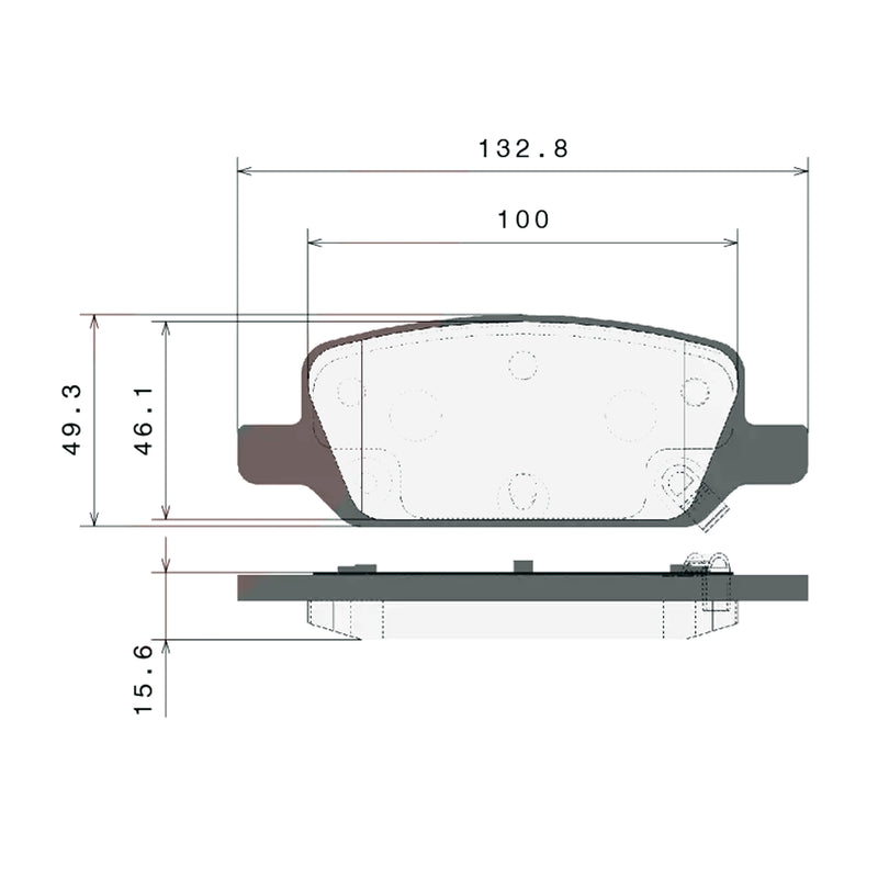 Brembo Rear Semi Metallic EV Brake Pad P09027E for Tesla Model 3