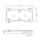 Brembo Front Semi Metallic EV Brake Pad P09028E for Tesla Model 3