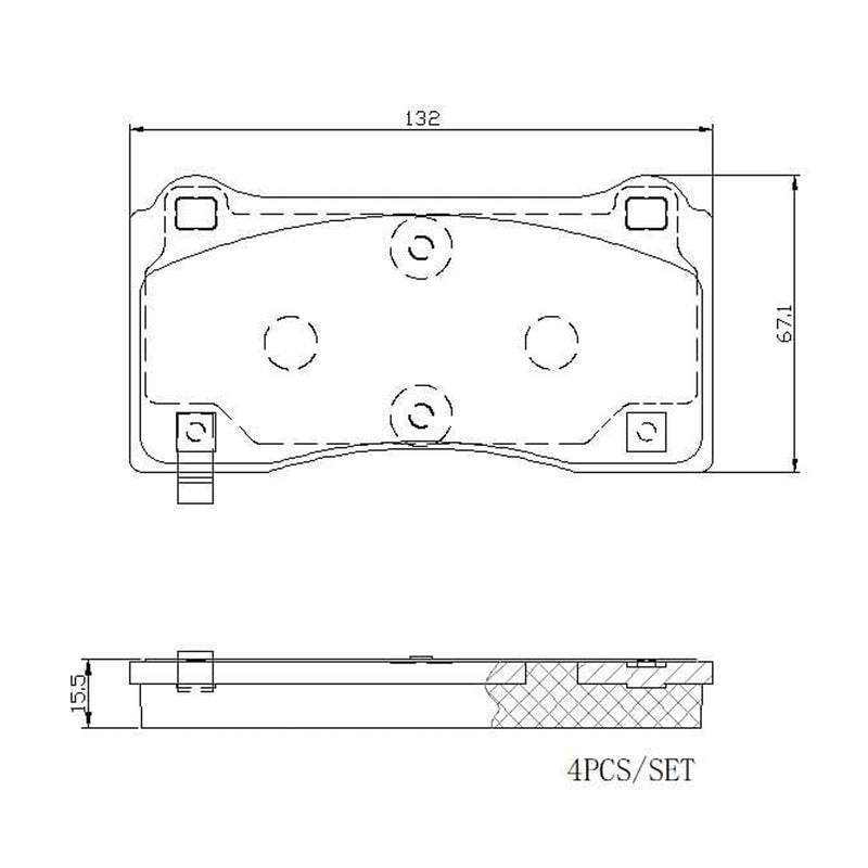 Brembo Front Semi Metallic EV Brake Pad P09028E for Tesla Model 3