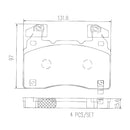 Brembo Front Ceramic Brake Pad P10064N for Chevrolet Camaro 2016-Up, Corvette C7 2014-2019