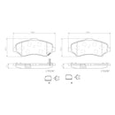 Brembo Front Ceramic Brake Pad P11022N for Jeep Wrangler JK 2007-2018