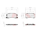 Brembo Front Ceramic Brake Pad P16008N for Toyota Wigo G 2014-Up