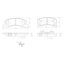 Brembo Front Ceramic Brake Pad P16011N for Toyota Wigo E, Mitsubishi Mirage