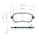 Brembo Front Ceramic Brake Pad P16013N for Suzuki Swift 2017-Up, Ertiga 2014-2018, Ford Fiesta 2010-2017, Mazda 2 2010-2014