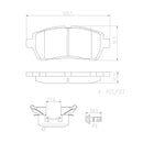 Brembo Front Ceramic Brake Pad P24072N for Ford Fiesta 2008-2017, Mazda 2 2007-2014