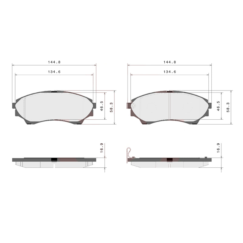 Brembo Front Ceramic Brake Pad P24086N for Ford Everest 2003-2015, Ranger 2006-2011