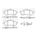 Brembo Front Ceramic Brake Pad P24207N for Ford Everest 2016-2022, Ranger Raptor T6 2018-2022