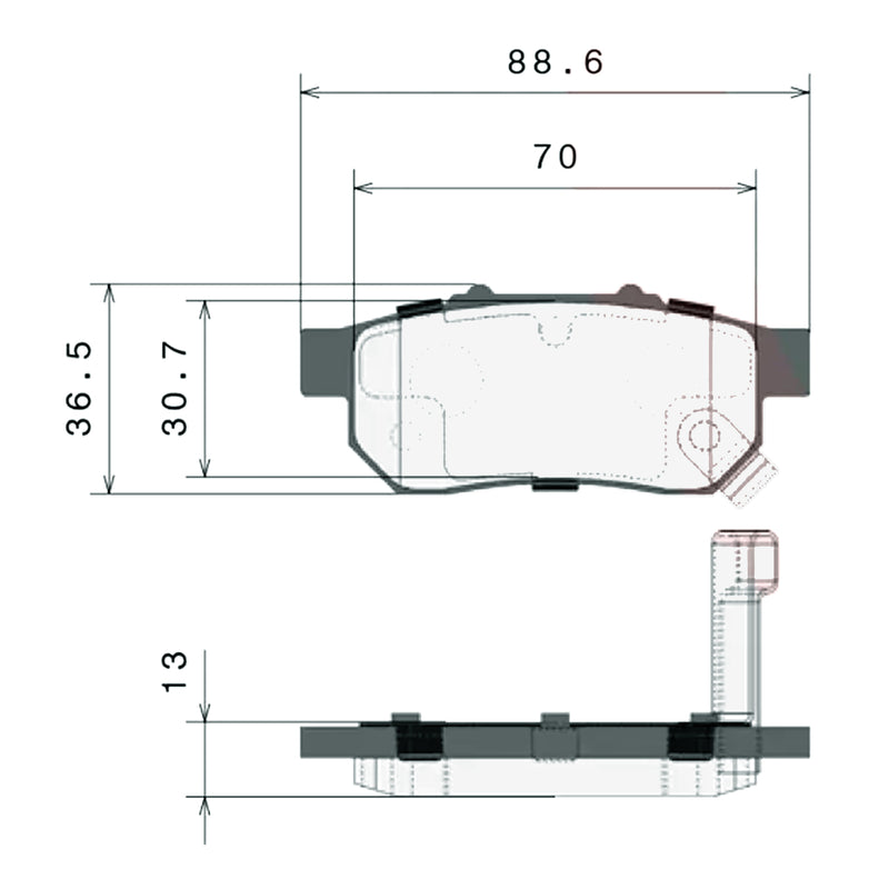Brembo Rear Ceramic Brake Pad P28025N for Honda City GM, Civic EK/ES, Jazz GD/GE/GK