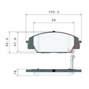 Brembo Front Ceramic Brake Pad P28032N for Honda S2000 1999-2009