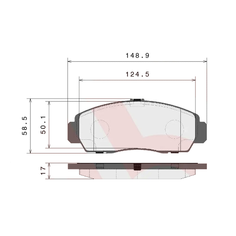 Brembo Front Ceramic Brake Pad P28034N for Honda Civic FD, FB