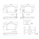 Brembo Rear Ceramic Brake Pad P28039N for Honda Civic FD, FB, S2000