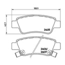 Brembo Rear Ceramic Brake Pad P28046N for Honda CR-V 2012-2016