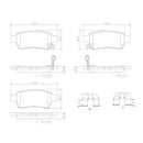 Brembo Rear Ceramic Brake Pad P28062N for Honda Odyssey RB3,RB4 2008-2013