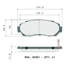 Brembo Front Ceramic Brake Pad P28068N for Honda CR-V 2012-2022, Odyssey 2008-2021
