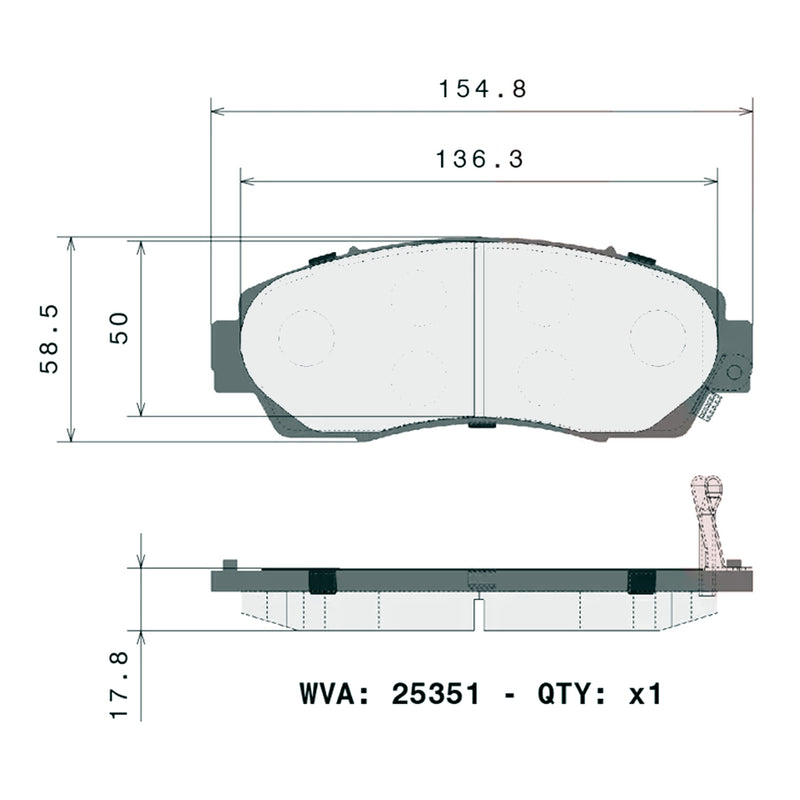 Brembo Front Ceramic Brake Pad P28068N for Honda CR-V 2012-2022, Odyssey 2008-2021