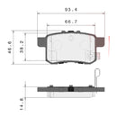 Brembo Rear Ceramic Brake Pad P28072N for Honda Accord 2014-2022