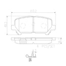 Brembo Rear Ceramic Brake Pad P28082N for Isuzu MU-X, Chevrolet Trailblazer