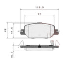 Brembo Rear Ceramic Brake Pad P28097N for Honda CR-V 2017-2022