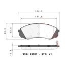 Brembo Front Ceramic Brake Pad P30041N for Hyundai Grand Starex 2007-Up, Kia Carnival 2006-2012