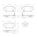 Brembo Rear Ceramic Brake Pad P30067N for Hyundai Accent 2011-2018, Kia Rio 2012-2017