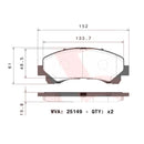 Brembo Front Ceramic Brake Pad P34007N for Chevrolet Colorado, Trailblazer, Isuzu Alterra, D-Max, Mu-X