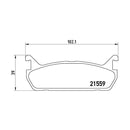 Brembo Front Ceramic Brake Pad P49015N for Mazda Miata MX-5 NA