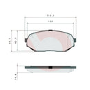 Brembo Rear Ceramic Brake Pad P49017N for Mazda Miata MX-5 NA