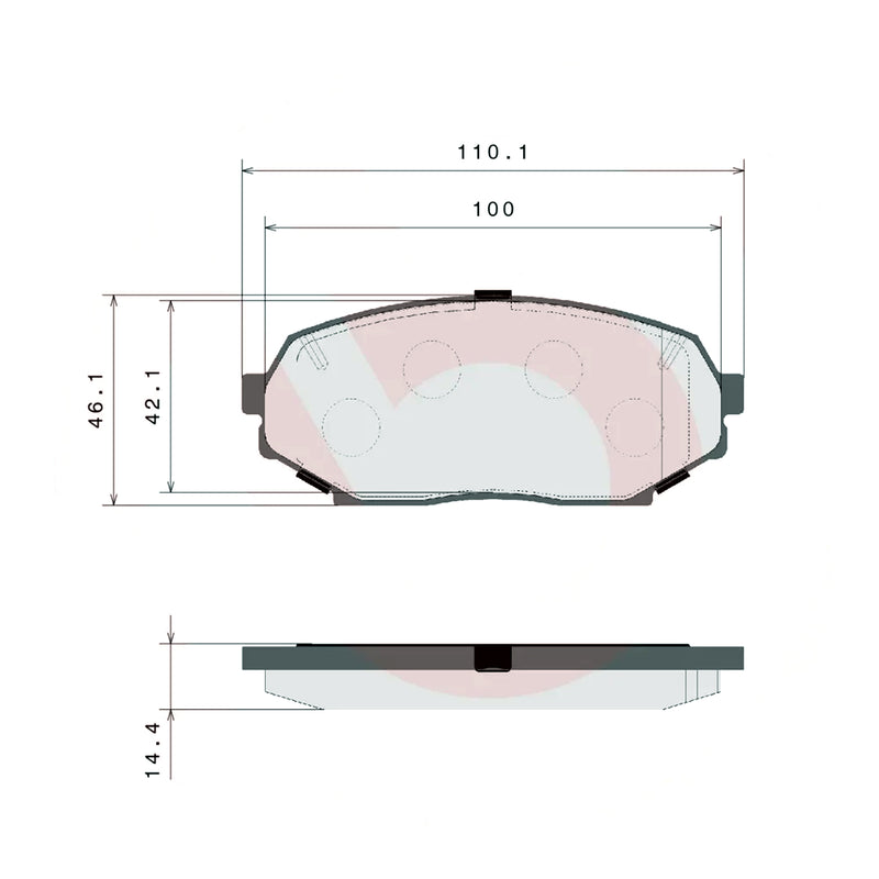 Brembo Rear Ceramic Brake Pad P49017N for Mazda Miata MX-5 NA