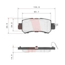 Brembo Rear Ceramic Brake Pad P49047N for Mazda CX-3, CX-5