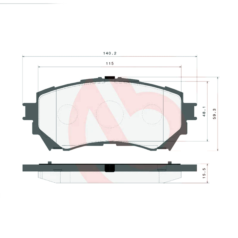 Brembo Front Ceramic Brake Pad P49048N for Mazda 6 GL/GJ 2012-Up
