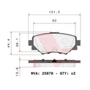 Brembo Rear Ceramic Brake Pad P49049N for Mazda 3 2014-2018