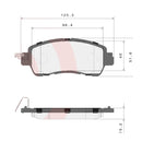 Brembo Front Ceramic Brake Pad P49055N for Mazda 2 2014-Up