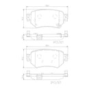 Brembo Rear Ceramic Brake Pad P49059N for Mazda 6 GL/GJ 2012-Up