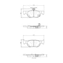 Brembo Rear Ceramic Brake Pad P49064N for Mazda 3 2019-2022, CX-30 2019-2022 Hybrid
