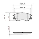 Brembo Front Ceramic Brake Pad P54008N for Mitsubishi L200 1986-1996, L300 1997-2004