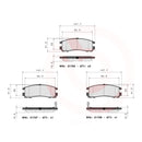 Brembo Rear Ceramic Brake Pad P54012N for MItsubishi Galant