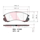 Brembo Front Ceramic Brake Pad P54017N for Mitsubishi Pajero Fieldmaster 1995-2008