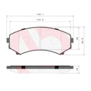 Brembo Front Ceramic Brake Pad P54029N for Mitsubishi Grandis 2003-2011