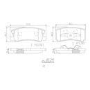 Brembo Rear Ceramic Brake Pad P54031N for Mitsubishi ASX, Grandis
