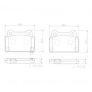 Brembo Rear Ceramic Brake Pad P54052N for Mitsubishi Lancer Evolution X 2007 - 2016