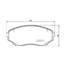 Brembo Front Ceramic Brake Pad P54059N for Mitsubishi Montero Sport 2016-Up, Strada 2018-Up