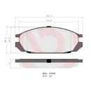 Brembo Rear Ceramic Brake Pad P56020N for Nissan Patrol Y60 1988 - 1997