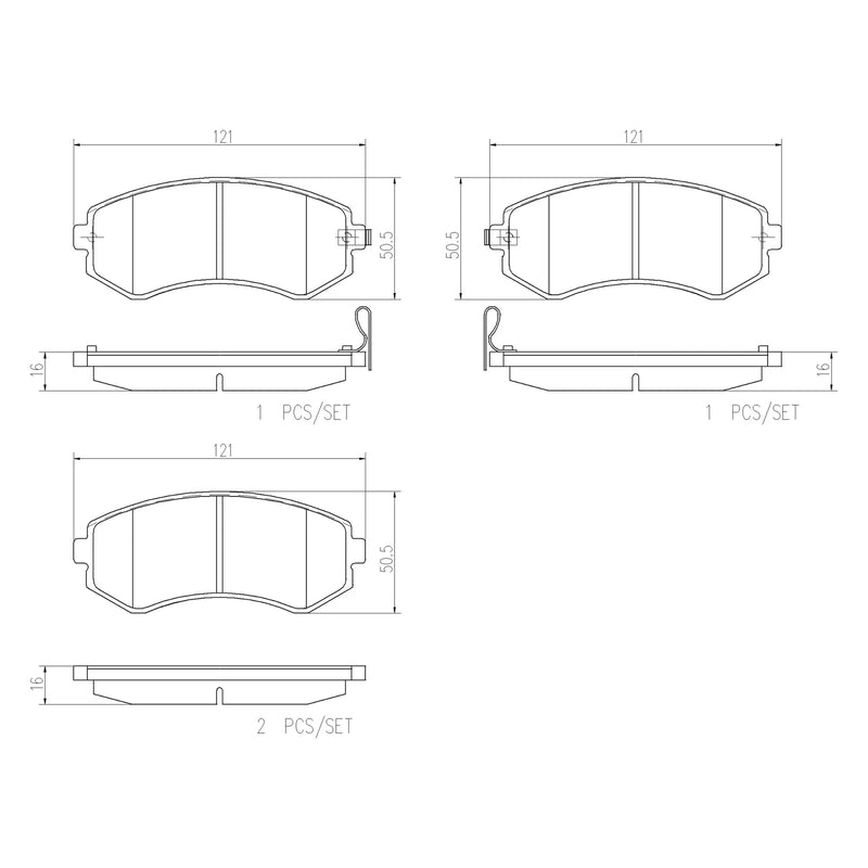 Brembo Rear Ceramic Brake Pad P56039N for Nissan Patrol Y61 2000 - 2018