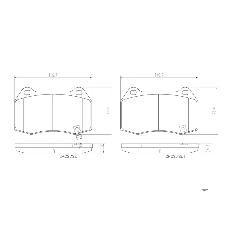 Brembo Front Ceramic Brake Pad P56047N for Honda integra DC5, Nissan 350Z