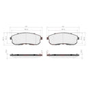 Brembo Front Ceramic Brake Pad P56065N for Nissan Juke F15 2011-2017