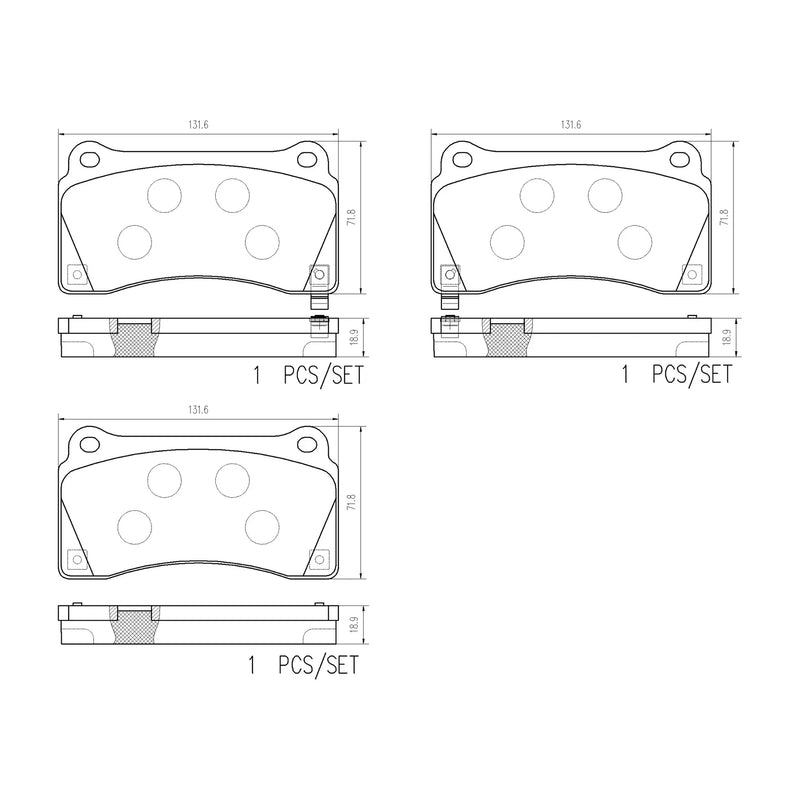 Brembo Rear Ceramic Brake Pad P56128N for Nissan GT-R R35 2009 - Present
