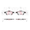 Brembo Rear Ceramic Brake Pad P59042N for Ford Focus 2005-2019, Mazda 3 2004-2013